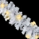 juleguirlande med LED-lys 10 m hvid