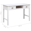 skrivebord 110 x 45 x 76 cm træ hvid