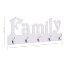 vægophængt knagerække FAMILY 74 x 29,5 cm