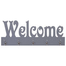vægophængt knagerække WELCOME 74 x 29,5 cm grå