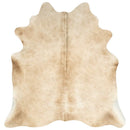 gulvtæppe i ægte koskind 150 x 170 cm beige
