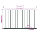 hegnspanel Woerden Pulverlakeret stål 1,7x1 m antracit