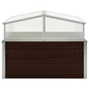 drivhus 100 x 100 x 85 cm galvaniseret stål brun