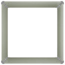hævet plantekasse 100 x 100 x 77 cm galvaniseret stål brun