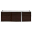 hævet plantekasse 240x80x77 cm galvaniseret stål brun