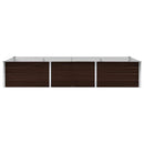 hævet plantekasse 240x80x45 cm galvaniseret stål brun