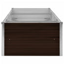 hævet plantekasse 240x80x45 cm galvaniseret stål brun