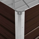 hævet plantekasse 240x80x45 cm galvaniseret stål brun