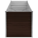 hævet plantekasse 320x80x77 cm galvaniseret stål brun
