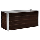 hævet plantekasse 100x40x45 cm galvaniseret stål brun