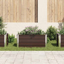 hævet plantekasse 100x40x45 cm galvaniseret stål brun
