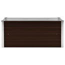 hævet plantekasse 100x40x45 cm galvaniseret stål brun