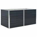 hævet plantekasse 160x80x77 cm galvaniseret stål antracitgrå
