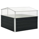 drivhus 100 x 100 x 77 cm galvaniseret stål antracitgrå