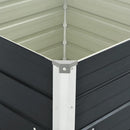 hævet plantekasse 100x100x77 cm galvaniseret stål antracitgrå