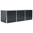 hævet plantekasse 240x80x77 cm galvaniseret stål antracitgrå