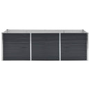 hævet plantekasse 240x80x77 cm galvaniseret stål antracitgrå