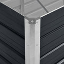 hævet plantekasse 240x80x77 cm galvaniseret stål antracitgrå