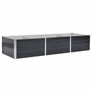 hævet plantekasse 240x80x45 cm galvaniseret stål antracitgrå