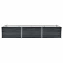 hævet plantekasse 240x80x45 cm galvaniseret stål antracitgrå