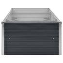 hævet plantekasse 240x80x45 cm galvaniseret stål antracitgrå