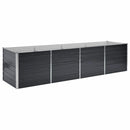 hævet plantekasse 320x80x77 cm galvaniseret stål antracitgrå