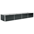 hævet plantekasse 320x80x45 cm galvaniseret stål antracitgrå