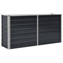 hævet plantekasse 160x40x77 cm galvaniseret stål antracitgrå