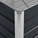 hævet plantekasse 160x40x77 cm galvaniseret stål antracitgrå