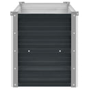 hævet plantekasse 160x40x45 cm galvaniseret stål antracitgrå