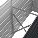 hævet plantekasse 160x40x45 cm galvaniseret stål antracitgrå