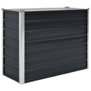 hævet plantekasse 100x40x77 cm galvaniseret stål antracitgrå