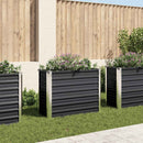 hævet plantekasse 100x40x77 cm galvaniseret stål antracitgrå