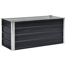 hævet plantekasse 100x40x45 cm galvaniseret stål antracitgrå