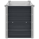 hævet plantekasse 100x40x45 cm galvaniseret stål antracitgrå