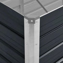 hævet plantekasse 100x40x45 cm galvaniseret stål antracitgrå