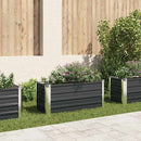 hævet plantekasse 100x40x45 cm galvaniseret stål antracitgrå