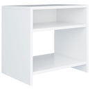 sengebord 40x30x40 cm konstrueret træ hvid