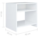 sengebord 40x30x40 cm konstrueret træ hvid