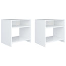 sengeborde 2 stk. 40x30x40 cm konstrueret træ hvid