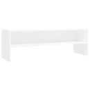 tv-bord 120x40x40 cm konstrueret træ hvid