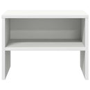 sengebord 40x30x30 cm konstrueret træ hvid