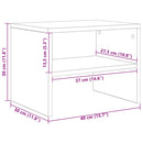 sengebord 40x30x30 cm konstrueret træ hvid