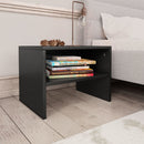 sengeborde 2 stk. 40x30x30 cm konstrueret træ Sort