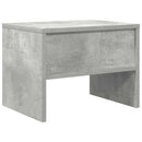 sengebord 40x30x30 cm konstrueret træ Betongrå