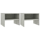 sengeborde 2 stk. 40x30x30 cm konstrueret træ Betongrå