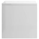 sengebord 40x30x30 cm konstrueret træ hvid højglans