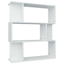 bogreol/rumdeler 80x24x96 cm konstrueret træ hvid