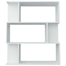 bogreol/rumdeler 80x24x96 cm konstrueret træ hvid
