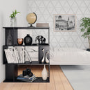 bogreol/rumdeler 80x24x96 cm konstrueret træ sort